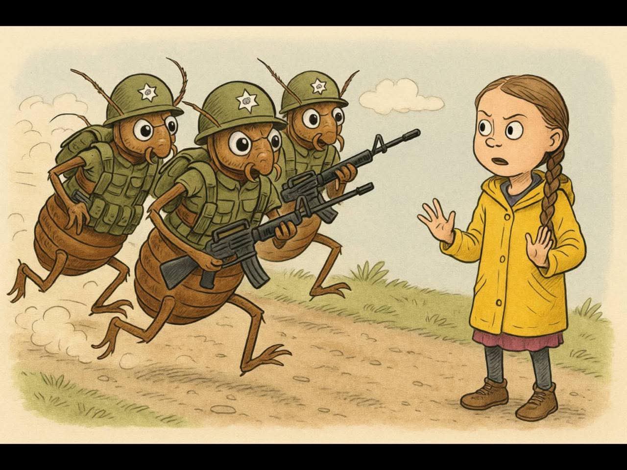 Блаженная Грета уверяет, что на передержке в полицейском участке в Ашдоде её вероломно покусали клопы.