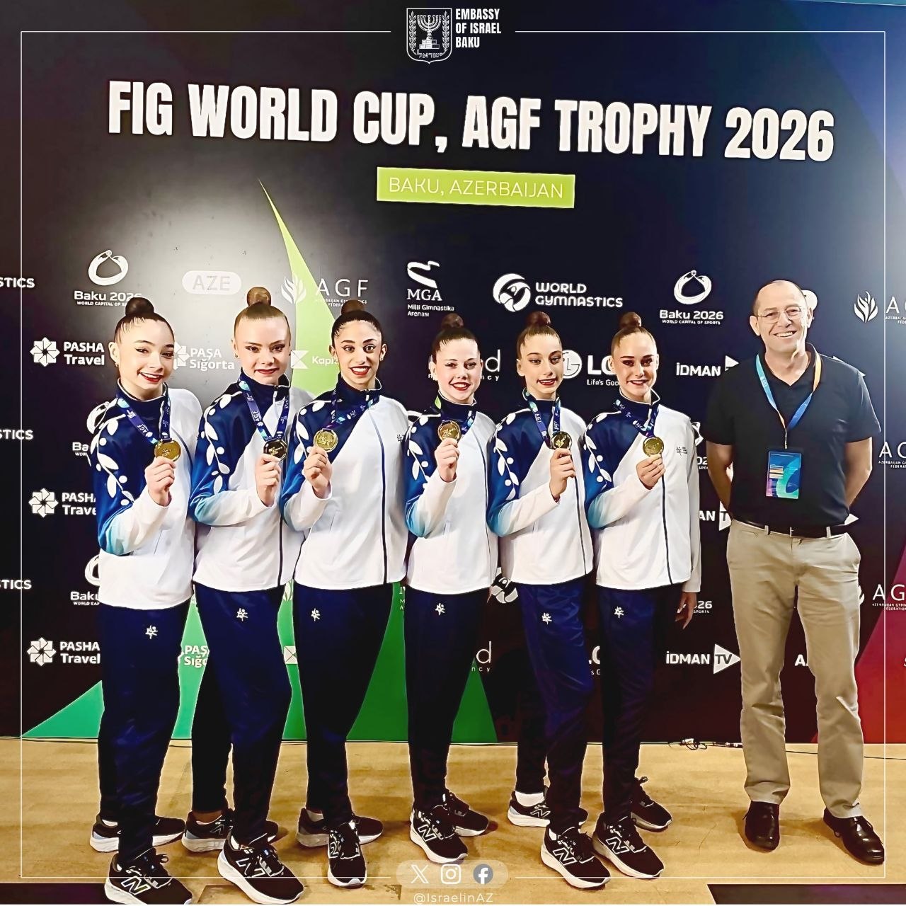 Впечатляющее достижение гимнасток Израиля в Баку!